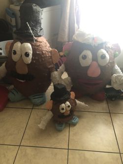 Toy story Decorations and Mr Potato head piñatas