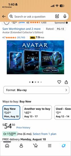 James Cameron’s Avatar (Extended Collector's Edition) Blu-ray