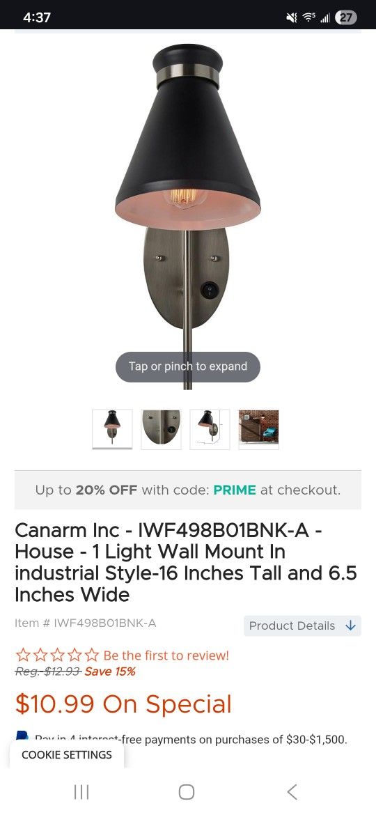 Wall Light Fixtures 10 Available 