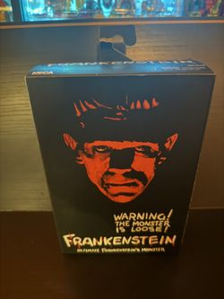 Neca 🔥Ultimate Frankenstein's Monster Action Figure B & W NEW DAMAGED BOX