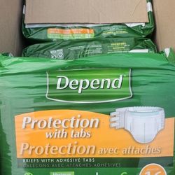 Depend Protection with Tabs Maximum Absorbency Briefs Unisex Large 16 count