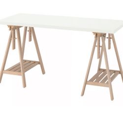 IKEA Work Table / Desk with MITTBACK Trestles
