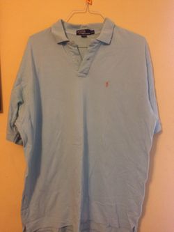 Baby blue polo shirt