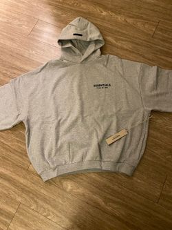 Essentials Fear Of God Light Gray Hoodie