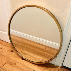 Antique Brass Metal Frame Wall Mirror