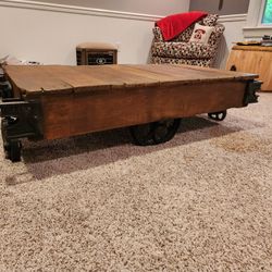 Antique Railroad Cart Coffee Table 