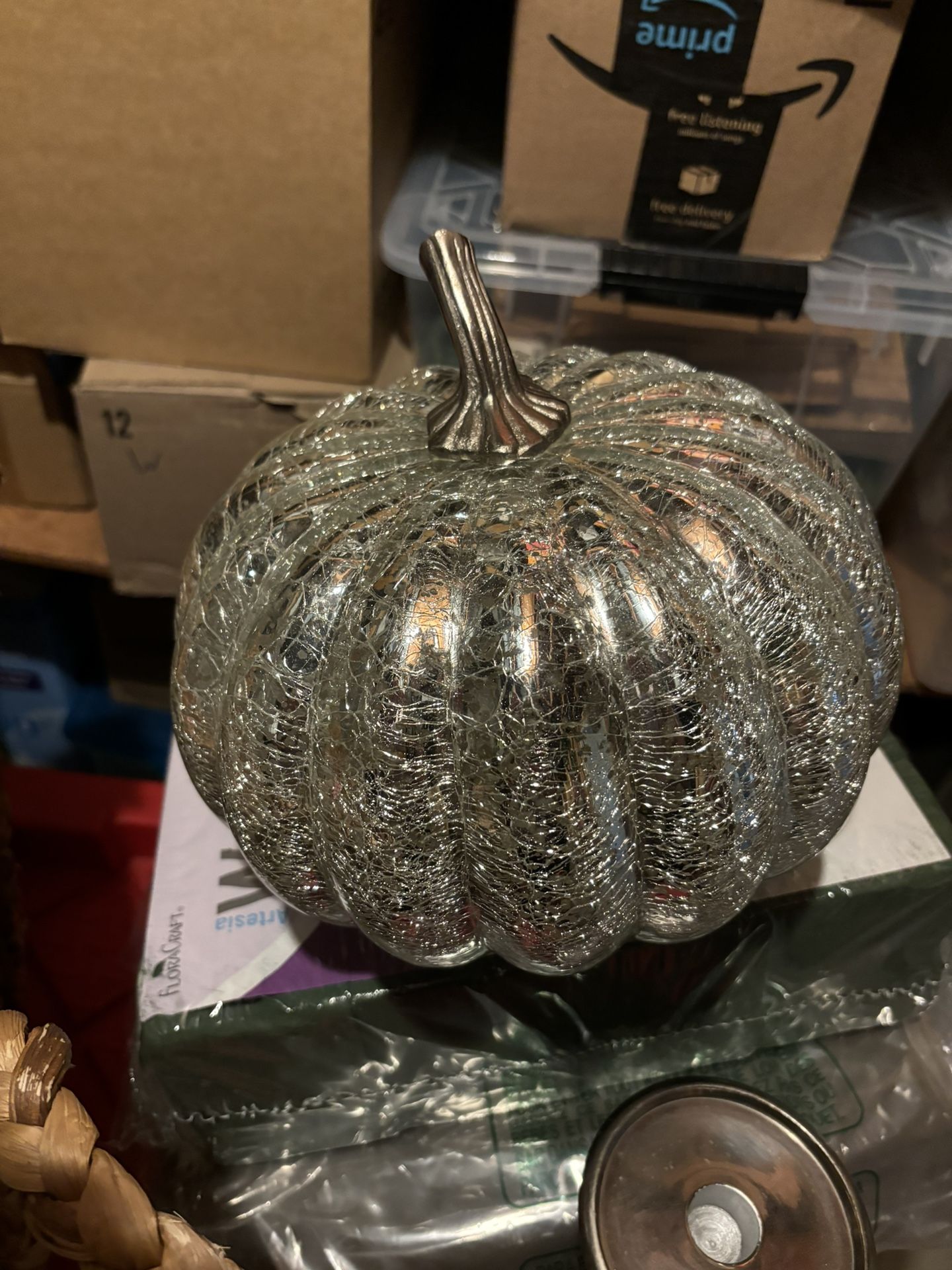 Metallic Mercury Glass Pumpkin