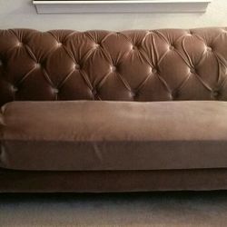 Chesterfield velvet mink sofa