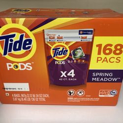 Tide Laundry Detergent Pods Box Of 168 Pods New