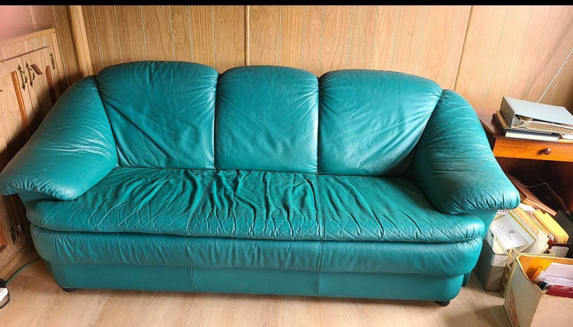 Green Leather Couch