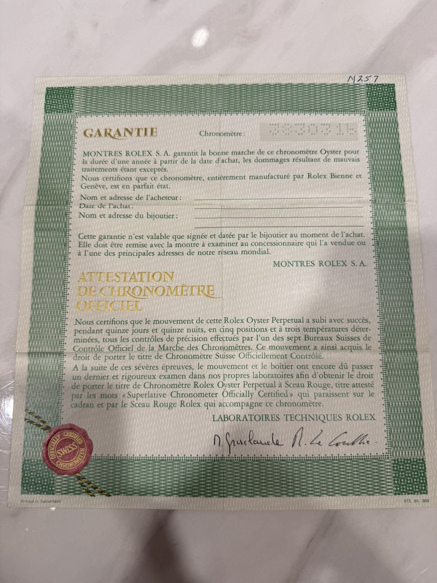 Rolex Datejust Ref. 1603 – Black Dial, Full Set (1973)