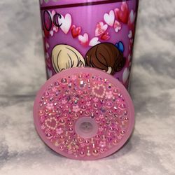 Acrylic rhinestone lid
