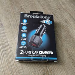 Brookstone 2 Port Car Cellphone Charger For Sale 