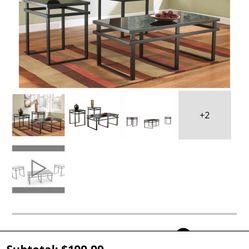 3 PIECE ASHLEY FURNITURE COFFEE TABLES