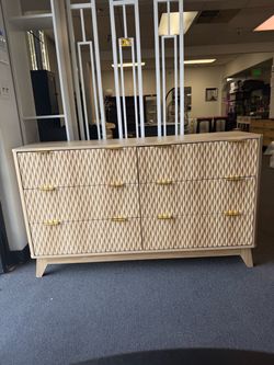 New assembled 54" Wooden 6 Drawers Dresser Wardrobe Closet