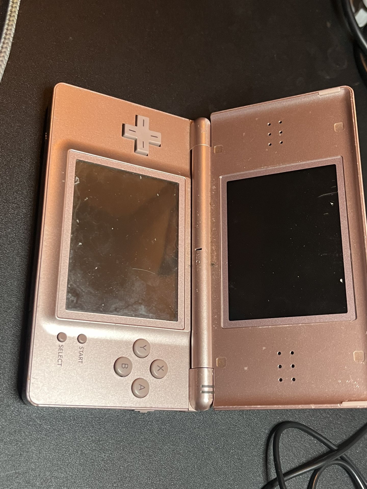 Nintendo DS Lite Pink Console w/ Stylus & Charger - For Parts/Repair ✨