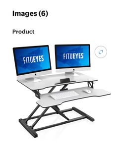 FITUEYES 32” Standing Desk Converter Monitor Riser