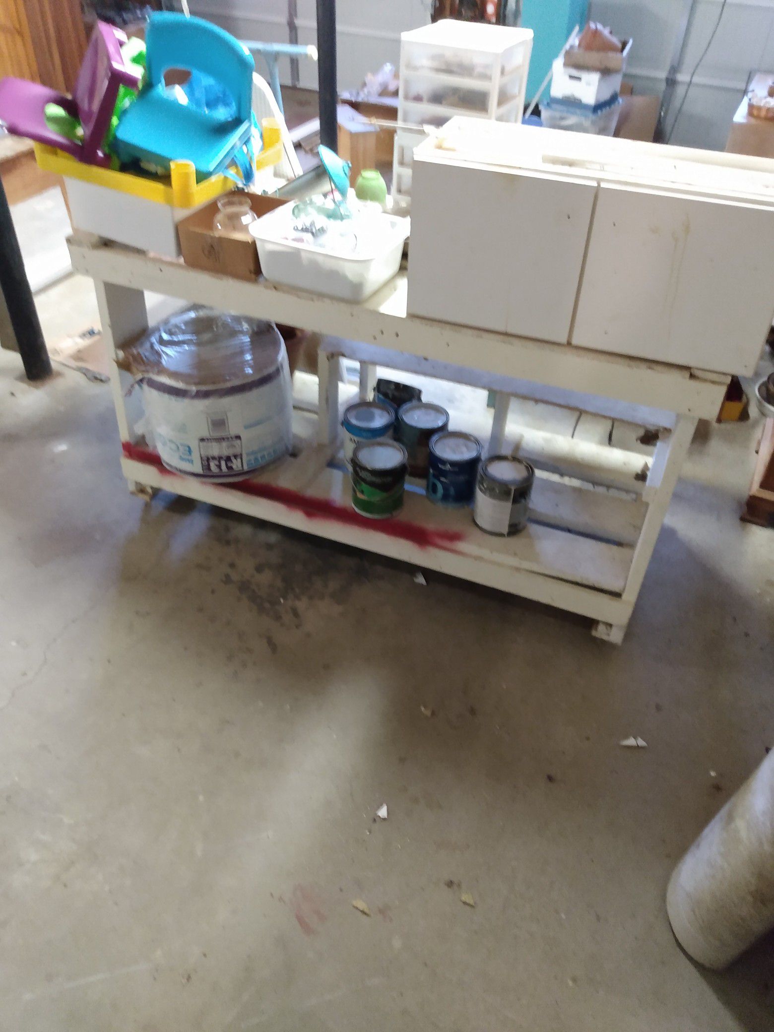 FREE 6' work bench on rollers