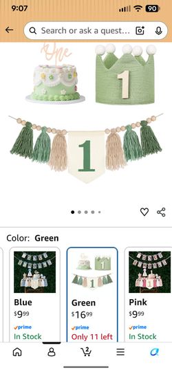 "First birthday" high chair decorations
