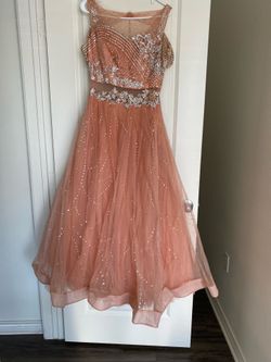 Peach cocktail dress Small size