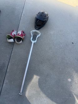 Lacrosse Gear (Helmet, Gloves, Shaft and head)