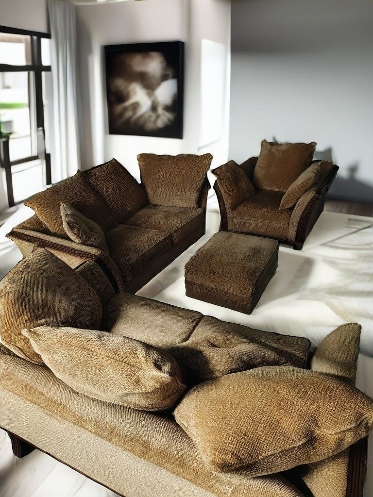 3 Piece Sofa Loveseat And Chair Free Delivery No Deposit Necessary