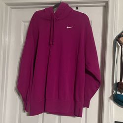 Nike Plus Tren Fleece Oversized Hoodie In Purple
