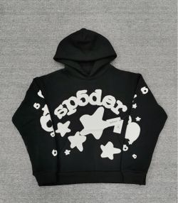Sp5der Hoodie Black And White Beluga Size S