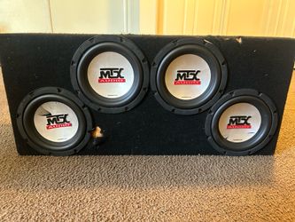 MTX Audio Thunder 5500 Speaker Box – 4 Subwoofers (3 Good, 1 Damaged)