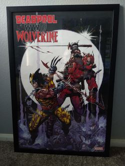 Wolverine and Deadpool Framed and Signed
