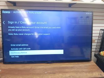 55" Flat-screen TV w/ Smart Roku Remote & Wall Mount (Price Firm) 