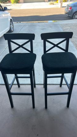 High stools, 3 ft , 4 inches high.