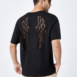 Black Wings Cut-out T-shirts