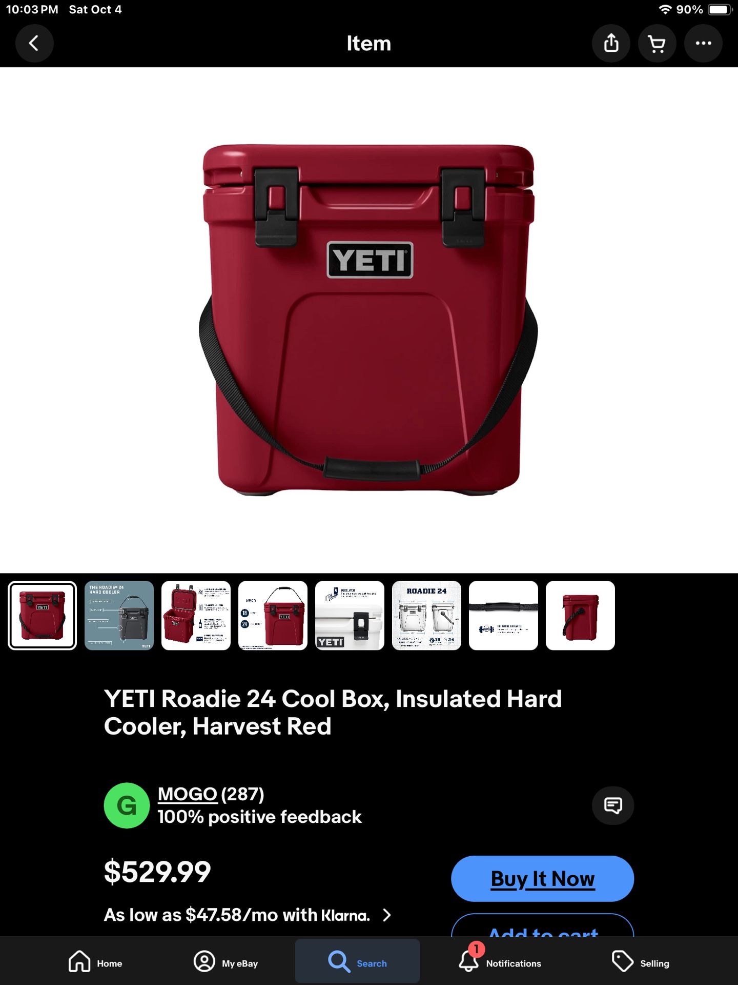 Yeti “The Roadie” 24 Hard Insulated cooler / New Harvest Red