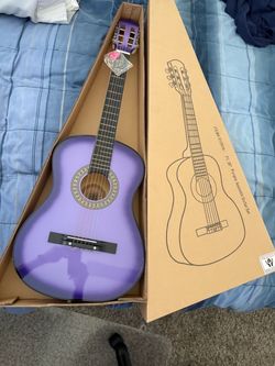 Brand New - Purple Acoustic Guitar - 38”