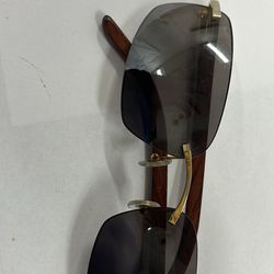 Cartier sunglasses with wood arms