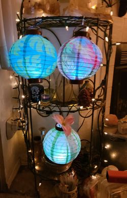 3 Tropical Paper Lanterns 9" Diameter