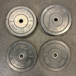 140 Pound Rogue HG Bumper Plates Vintage Hand Grenade Set (2x45, 2x25)