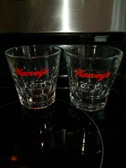 Vintage Pair of Harvey's Casino Glasses