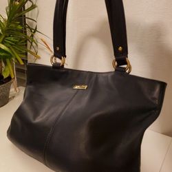 Cole Haan Dark Navy Hand Bag, Magnetic Close