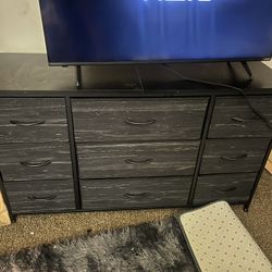 Nine Drawer Fabric Dresser