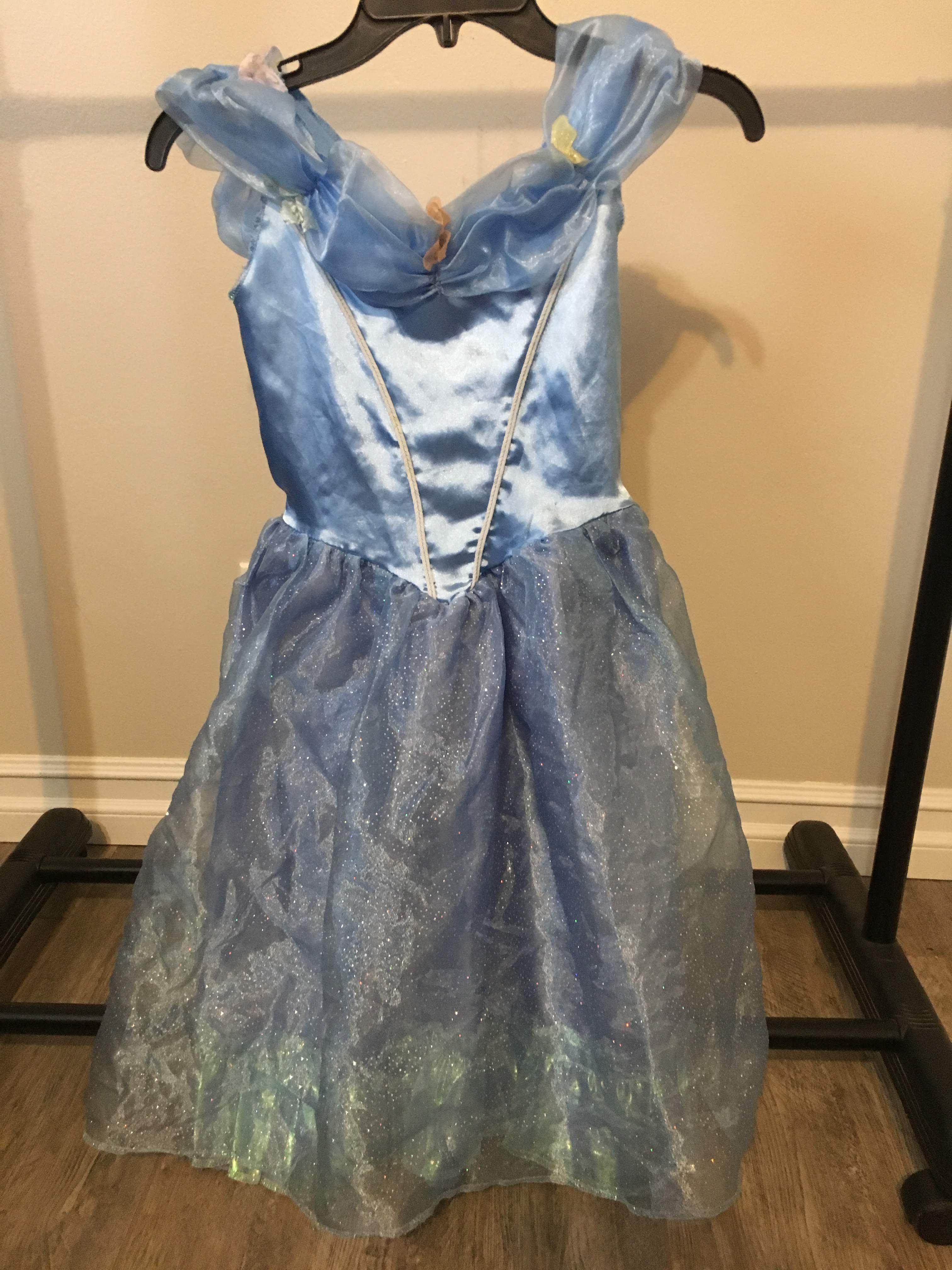 Cinderella Costume Disney The movie Ball dress halloween birthday size M 7 8
