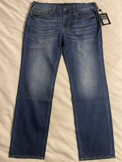 TRUE RELIGION GENO BIG T NO FLAP W36 INSEAM 34 MEN’S RELAXED SLIM JEANS NEW