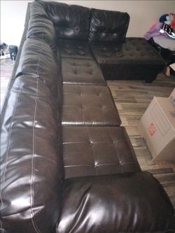 L Shape Authentic Leather Couches