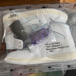 Air Jordan 1 Retro High OG Virgil Abloh Archive Alaska  Size 8, 7.5 In Hand OG All