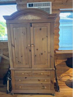 Pine Kitchen Storage Cabinet.