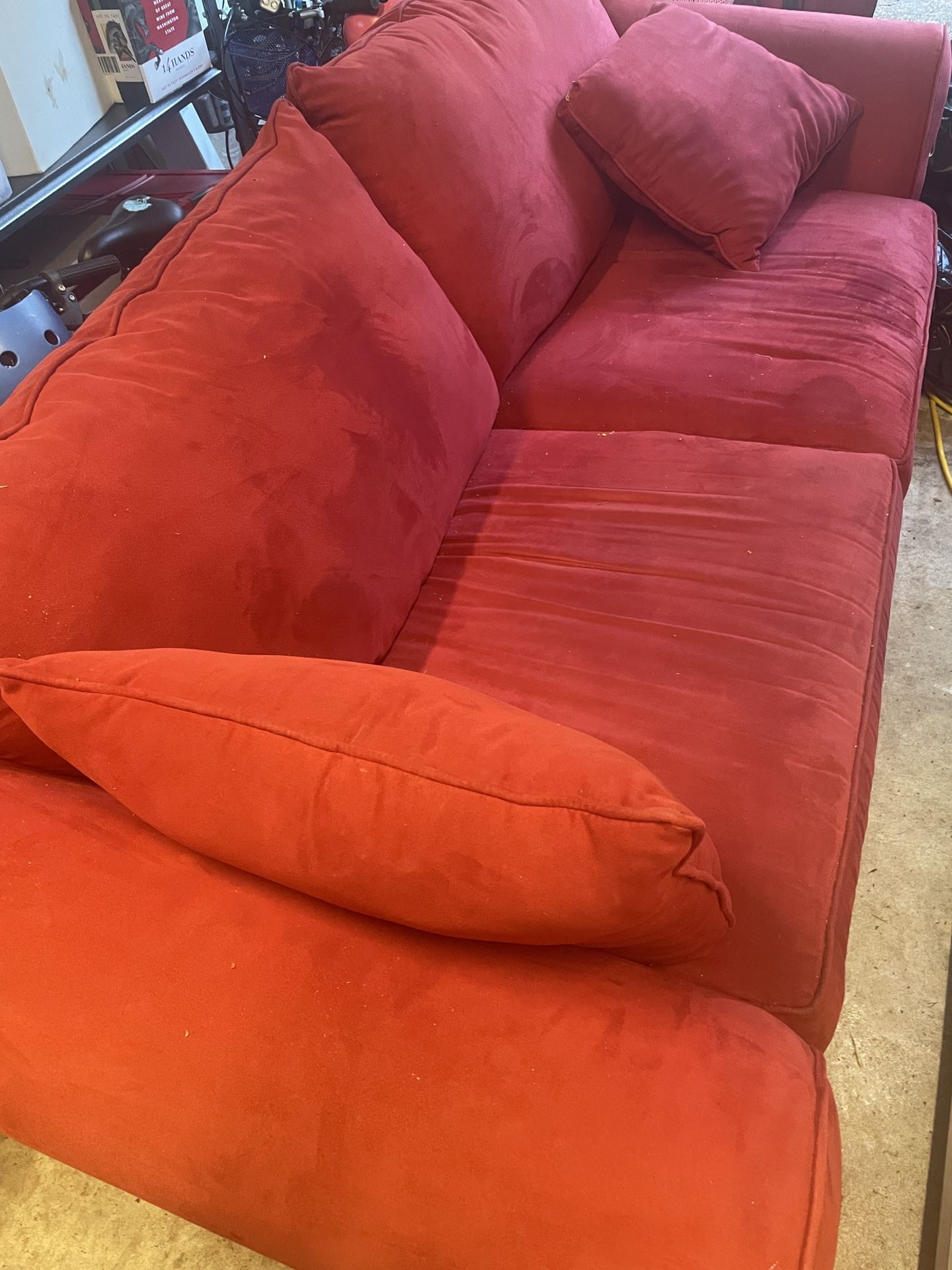 Red Velvet Sofa Bed