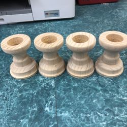 Custom Turned Wooden Candle Stick Holders