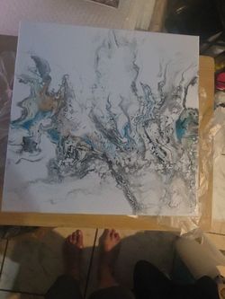 Abstract Acrylic Pour