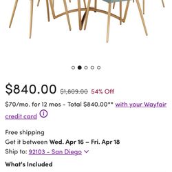 Simmerman Dining Table And 4 Chairs 